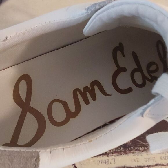 - Sam Elderman White Leather Sneakers - Picture 6 of 8